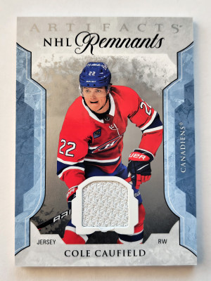 23-24 Artifacts Cole Caufield NR-CC NHL Remnants Patch Montreal Canadians front